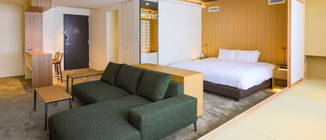 ・[Premium Suite King example] Shoji screens and traditional tatami mats made by Senke Jusshoku create a luxurious space.