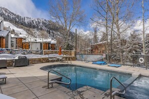 On-site, year round heated pool and hot tub