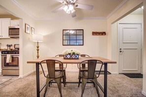 Gather and enjoy meals together in our cozy dining room for 4