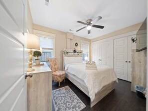 Home Decor, Indoors, Ceiling Fan, Bed, Bedroom