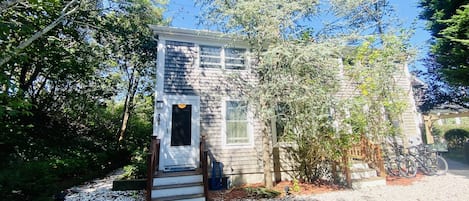 Front entry showing one (of two) off-street assigned parking spots
