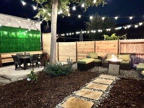 Backyard patio and dining