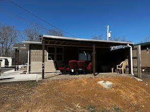 rear covered lake view patio