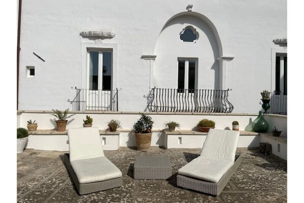 Our terrace, facing the Palazzo Maritati