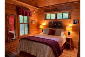 View of the bedroom alcove.