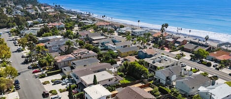 Three rows of homes to the beach. Capostrano Beach to San Clemente view