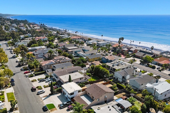 Three rows of homes to the beach. Capostrano Beach to San Clemente view