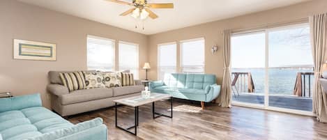 [Living Room] This leads to the lakeside deck.