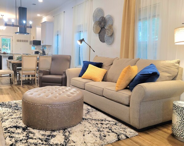 Living room with flat screen TV.