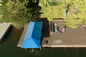 There is plenty of room on the dock for the whole family to relax and enjoy the lake views