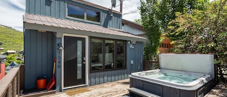 Melt away stress and tension in this hot tub.