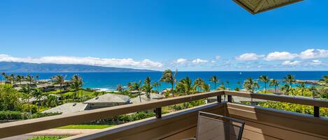 Amazing ocean views from the balcony.