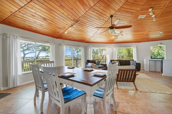 Savor every meal in style: a dining area that invites connection and culinary enjoyment in your cozy retreat