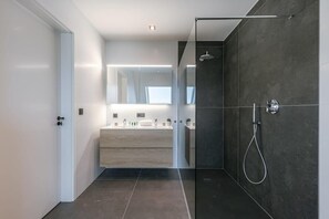 Bathroom with walk-in rain shower