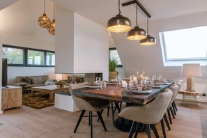 Dining table that can seat up to 8 people