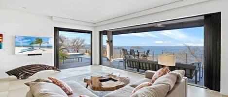 Living area with stunning ocean view