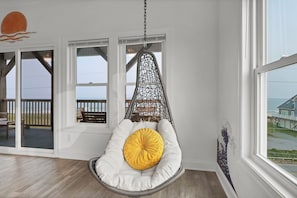 Cozy up in this fun chair with a good book