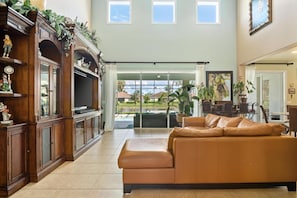 Great Room facing Lanai and Pool