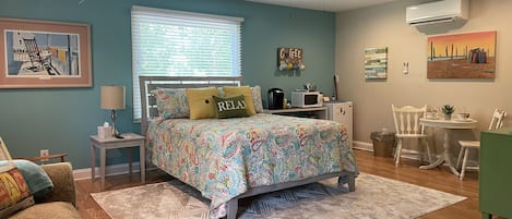 Spacious room with comfy queen bed.