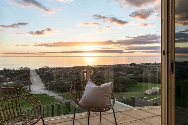 Beach View - from the private balcony of the upstairs Master Suite