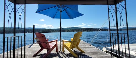 Your own private dock to swim off of and relax on