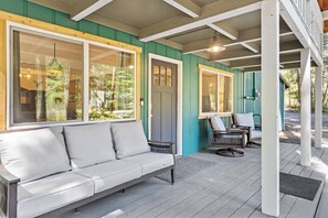 Front porch that often functions as front row seats for watching deer and other wildlife pass through