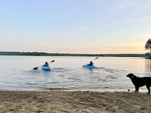 Enjoy kayaking, canoeing, fishing, tubing, & more on a peaceful quiet lake.