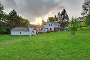 Home Exterior | 3,240 Sq Ft | Expansive Back Deck | Private Hot Tub