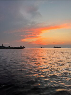 Sunset on our Mary Walker bayou