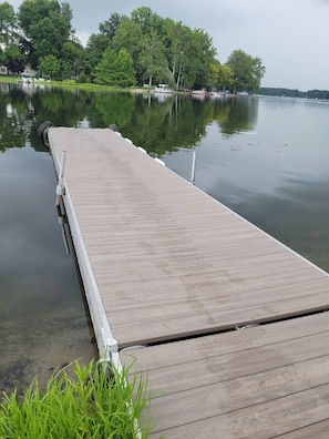 Dock for fishing and boating. Picture taken July 2023. 
