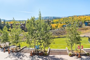 In the summer and fall the grassy base area of the mountain is a wonderful place to relax and soak up the Colorado sunshine.