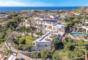 Air photo of the property, residencial part, main building