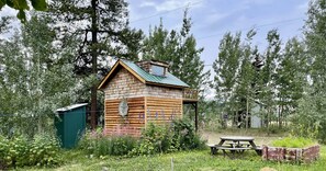 Tiny House and Picnic Table