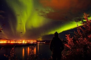 Aurora over the BNB looking out at the City and River