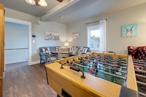 Game Room with foosball table