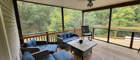 Screened in porch summer time