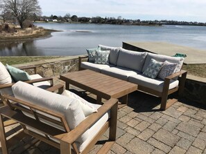 Comfortable patio seating and dining 