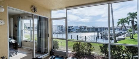 Beautiful waterfront view from your screened in Lanai