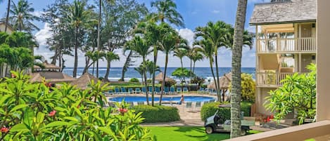 Ocean view from lanai of studio