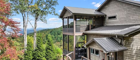 Lakeview Heights is a 3 story modern home overlooking Lake Blue Ridge