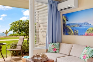 Beautiful ocean view from the living room.