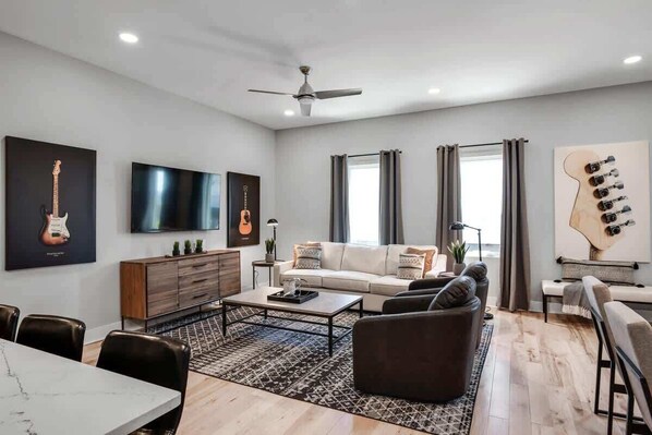 Chic, comfortable furniture throughout the home- it's time to relax!