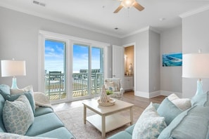 upstairs living area & half bath