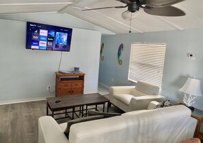 Leather Living Room with Smart TV