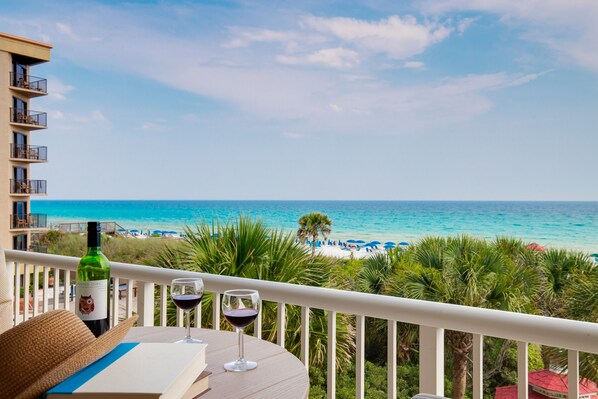 View of the Beach from oversized balcony.