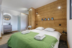 Double bed in master bedroom