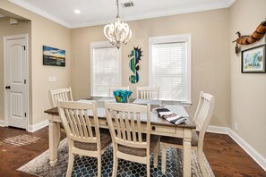 This unique end-unit townhome has windows in the dining room.