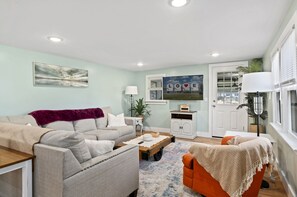 Relax in the Living Area with Free WiFi and Streaming TV.