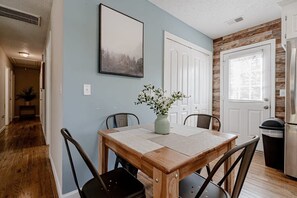 Dining table for four.