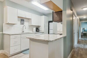 Updated kitchen with quartz countertops